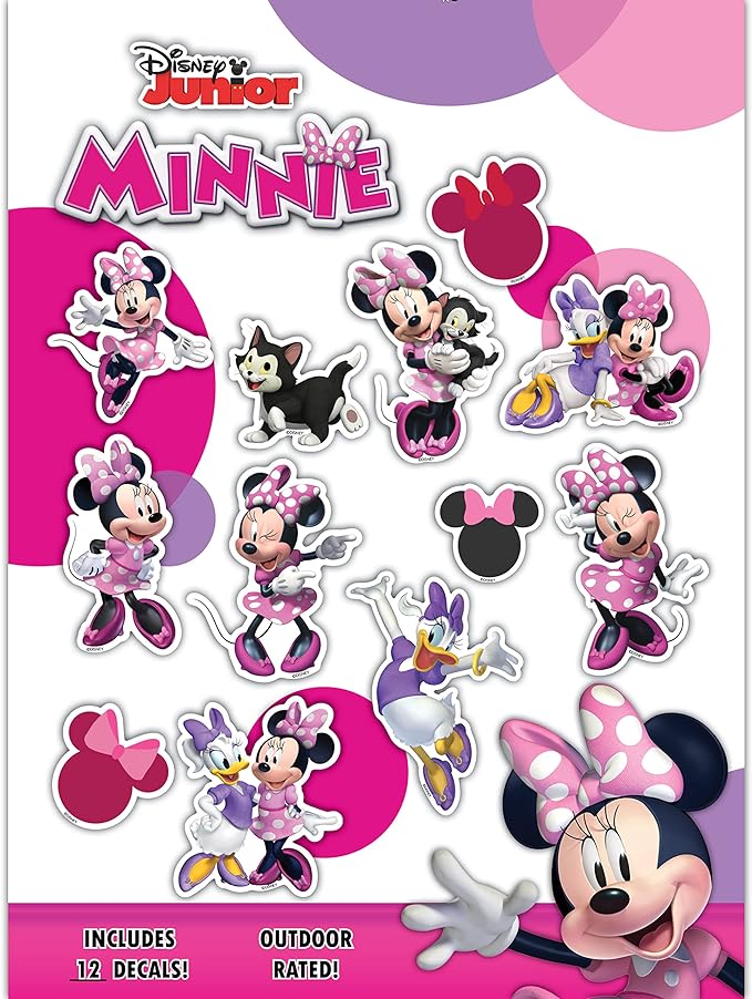 Disney Junior Minnie Mouse Waterproof Decals - Set of 12