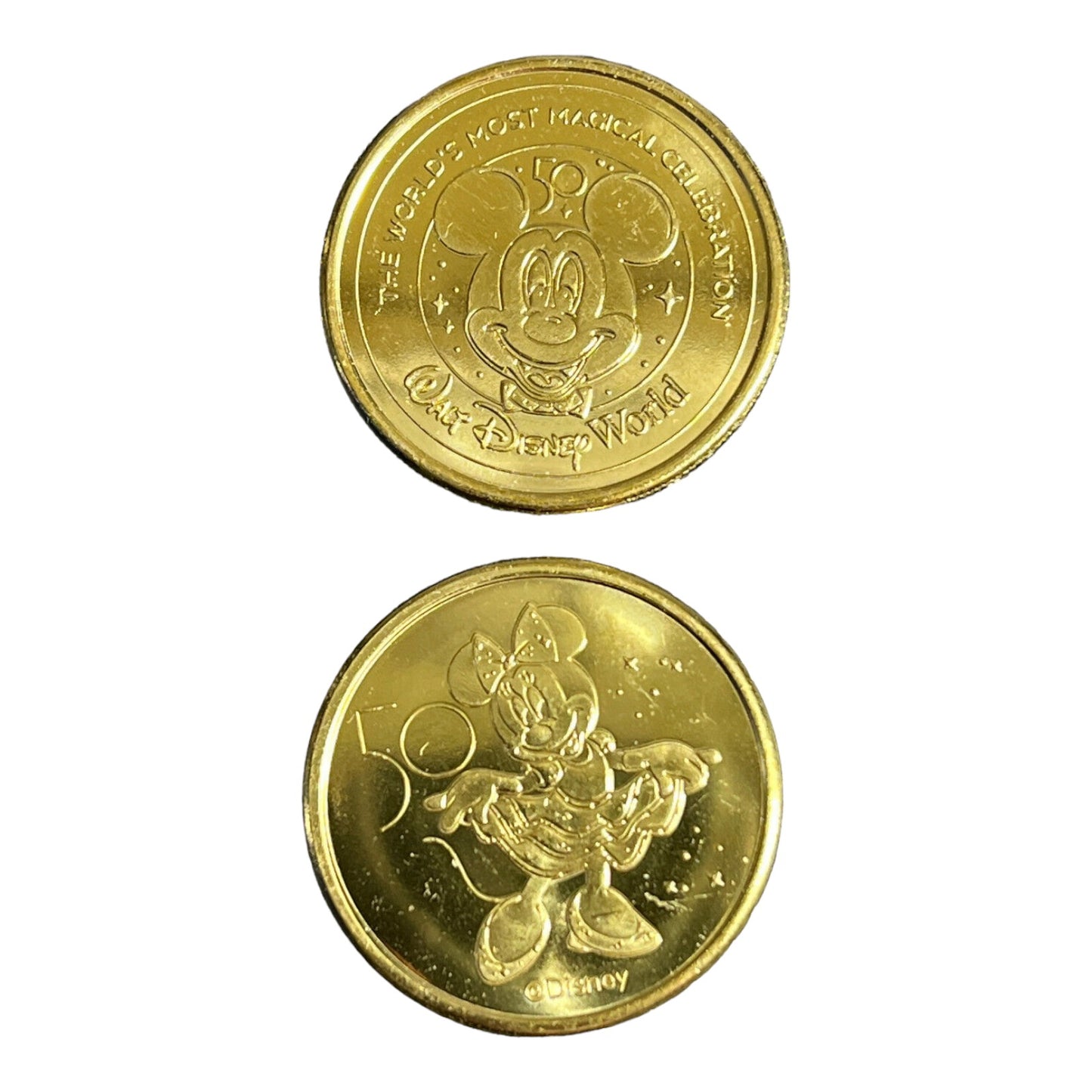 Minnie Mouse Walt Disney World 50th Gold Medallion