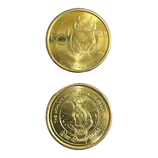 Pumbaa Walt Disney World 50th Gold Medallion