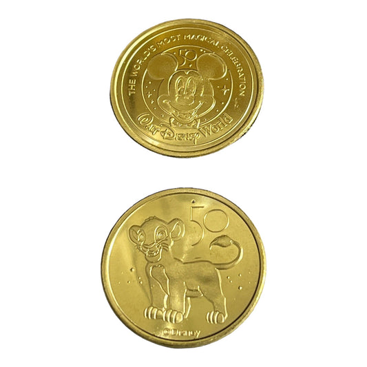 Simba Walt Disney World 50th Gold Medallion