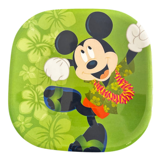Hawaiian Disney Store Exclusive Mickey Mouse Melamine 4 Appetizer Small Plate Set