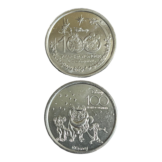 Simba, Pumbaa, and Timon Disney 100 Silver Medallion