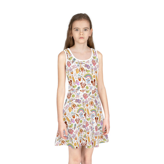 Back to School Mouse Friends Girls Youth Sundress — Rainbows & Magic 🌈✨