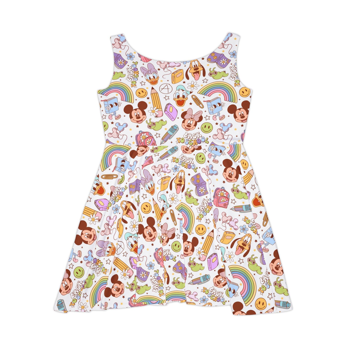 Back to School Mouse Friends Women's Skater Dress — Rainbows & Magic 🌈✨