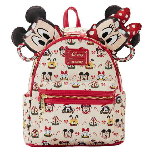Disney Loungefly Mini Backpack Combo - Mickey And Minnie Hot Cocoa Backpack And Ear Headband
