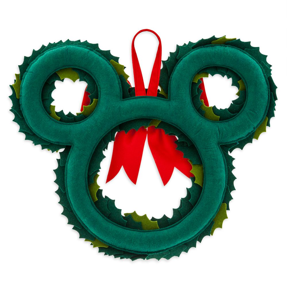 Christmas ''Holly'' Mickey Icon Disney Wreath