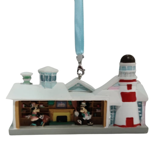 Old Key West Building Mickey And Minnie Disney Ornament - Tiny Town