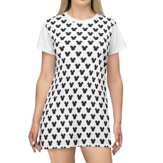 White All About that Mouse T-Shirt Dress