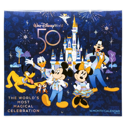 50th Celebration Walt Disney World 16 Month Calendar 2021-2022