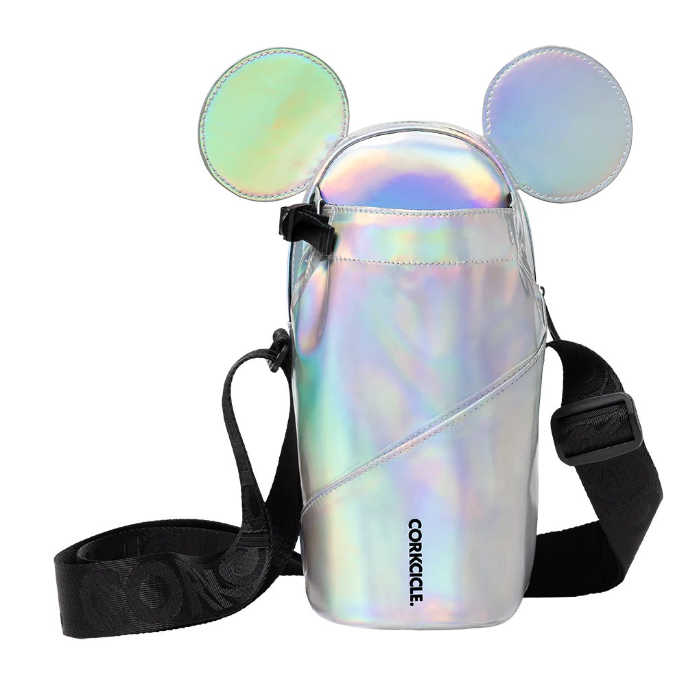 Disney Sling Silver Prismatic Crossbody Water Bottle Sling Bag