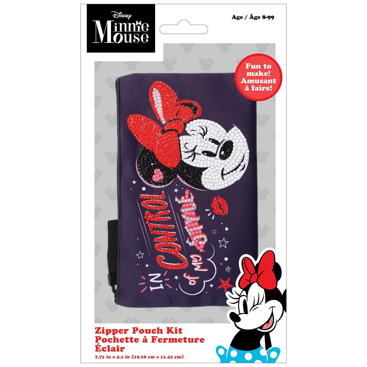 Camelot® Dots DOTZIES® Minnie Mouse Zipper Pouch Kit, Round Diamonds