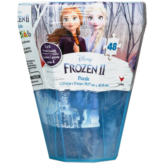 Disney Frozen 2 48-Piece Surprise Puzzle in Plastic Gem-Shaped Storage Case