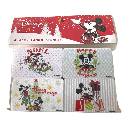 Mickey and Minnie Noel Christmas Cleaning Sponges - 4 Pack