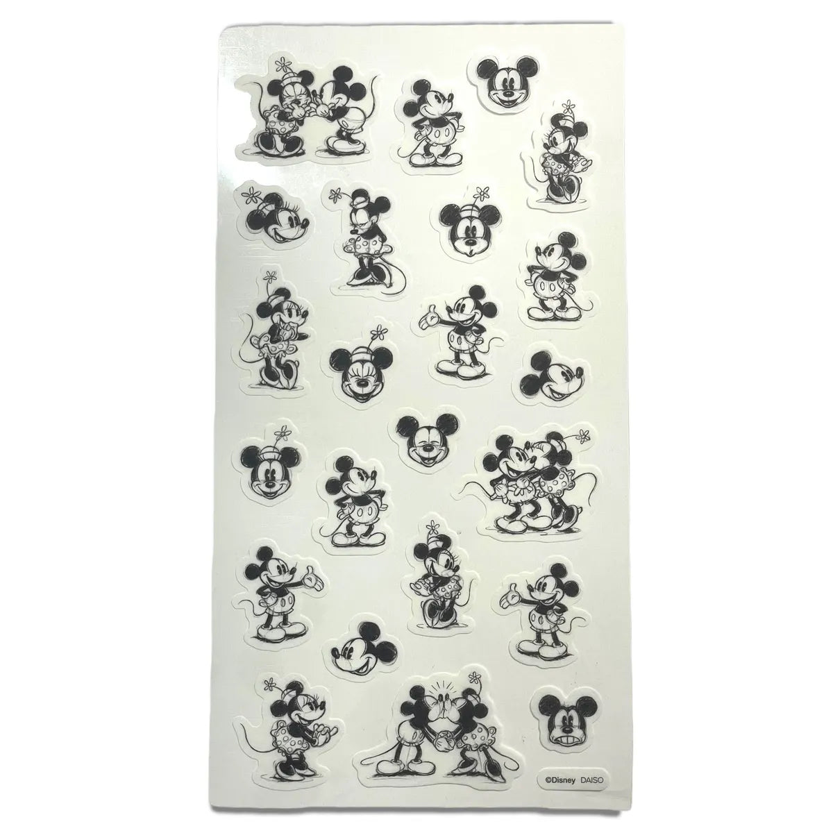 Japan Disney Sheet Sticker - Mickey & Minnie