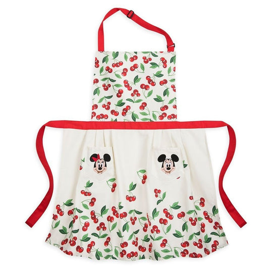 Mickey and Minnie Mouse Retro Cherry Apron for Adults