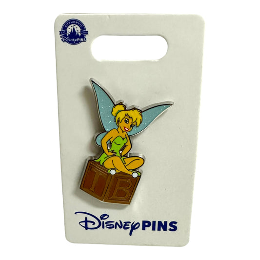 Tinker Bell Sitting on Block Disney Pin