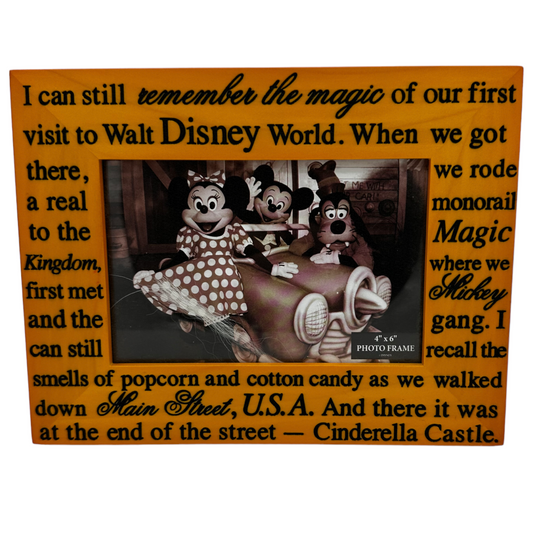I Remember Disney Wood - 4" x 6" - Vintage Disney Picture Frame