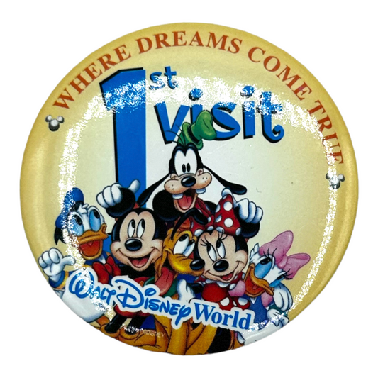 Disney's 1st Visit Button - Vintage