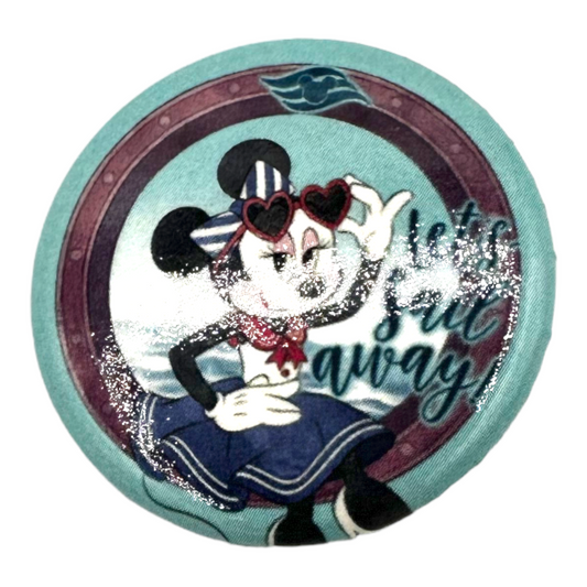 Disney's Cruise Line Minnie Mouse Let's Sail Away Button Mini