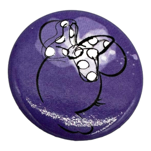Purple Minnie Mouse Button