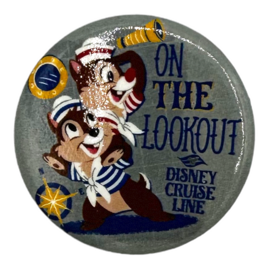 Disney Cruise Line's Chip And Dale On The Lookout Button