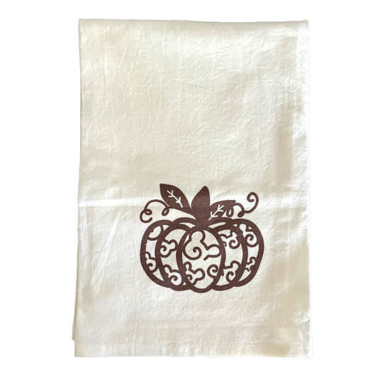 Hidden Pumpkin Swirl Mickey Mouse Inspired Dish Towel