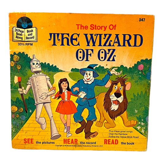 The Story of The Wizard of Oz - Book and 33-1/2 RPM Record (Disneyland Records)
