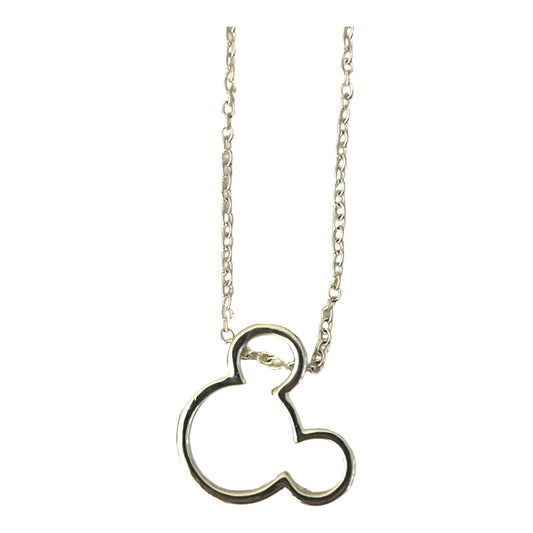 Silver Mickey Head Sterling Silver Necklace