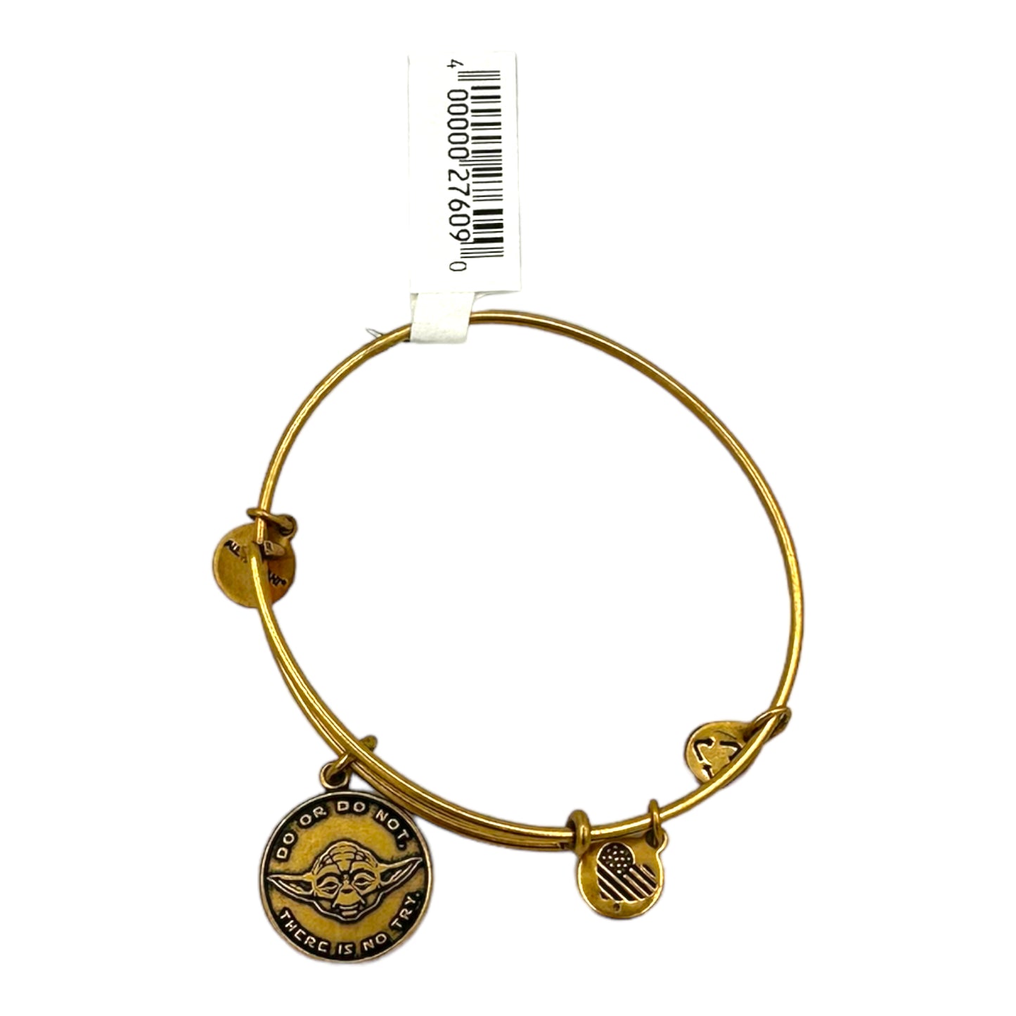 Disney Alex And Ani Bracelet - Star Wars Yoda Bangle - Gold