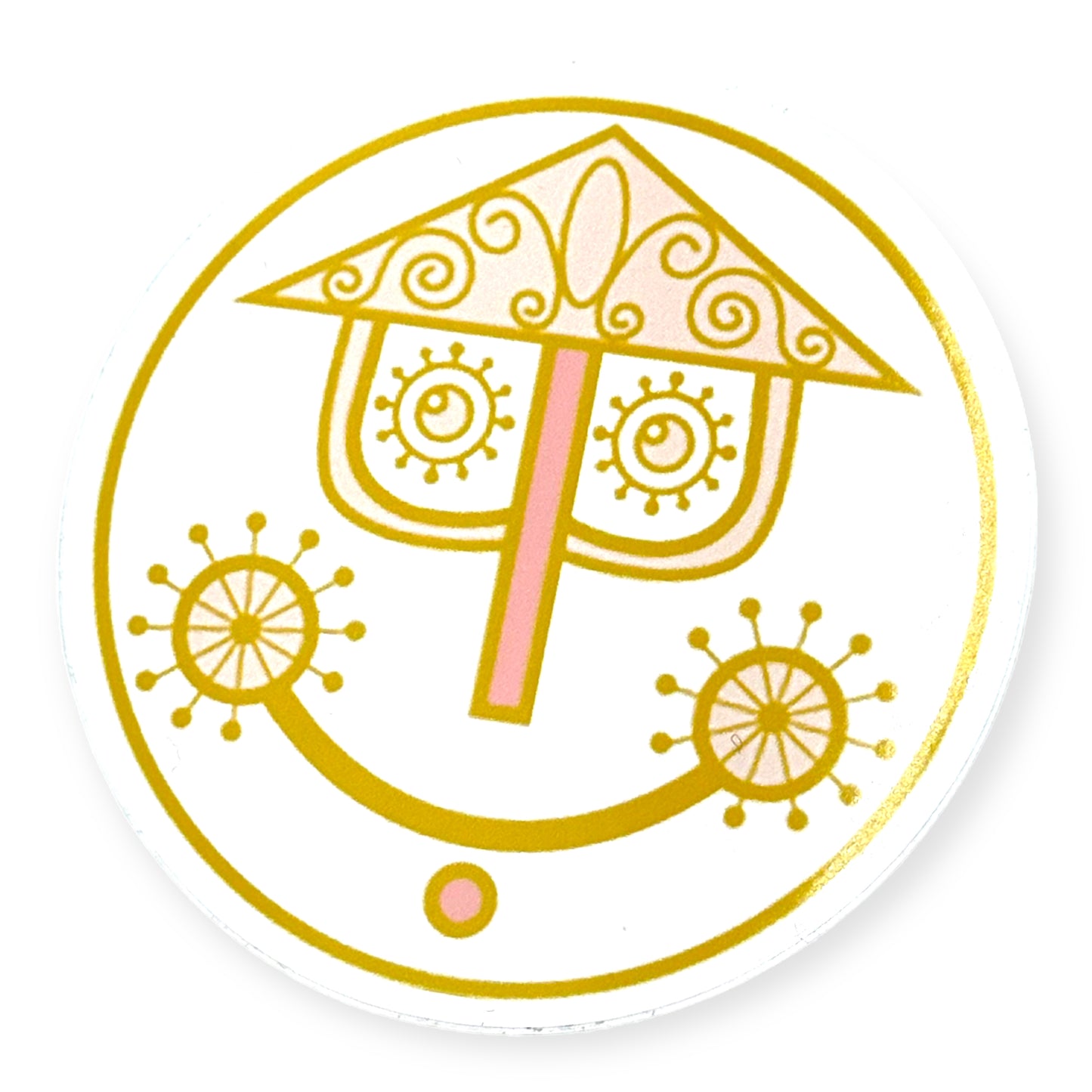 its a small world Happy Clock Sticker