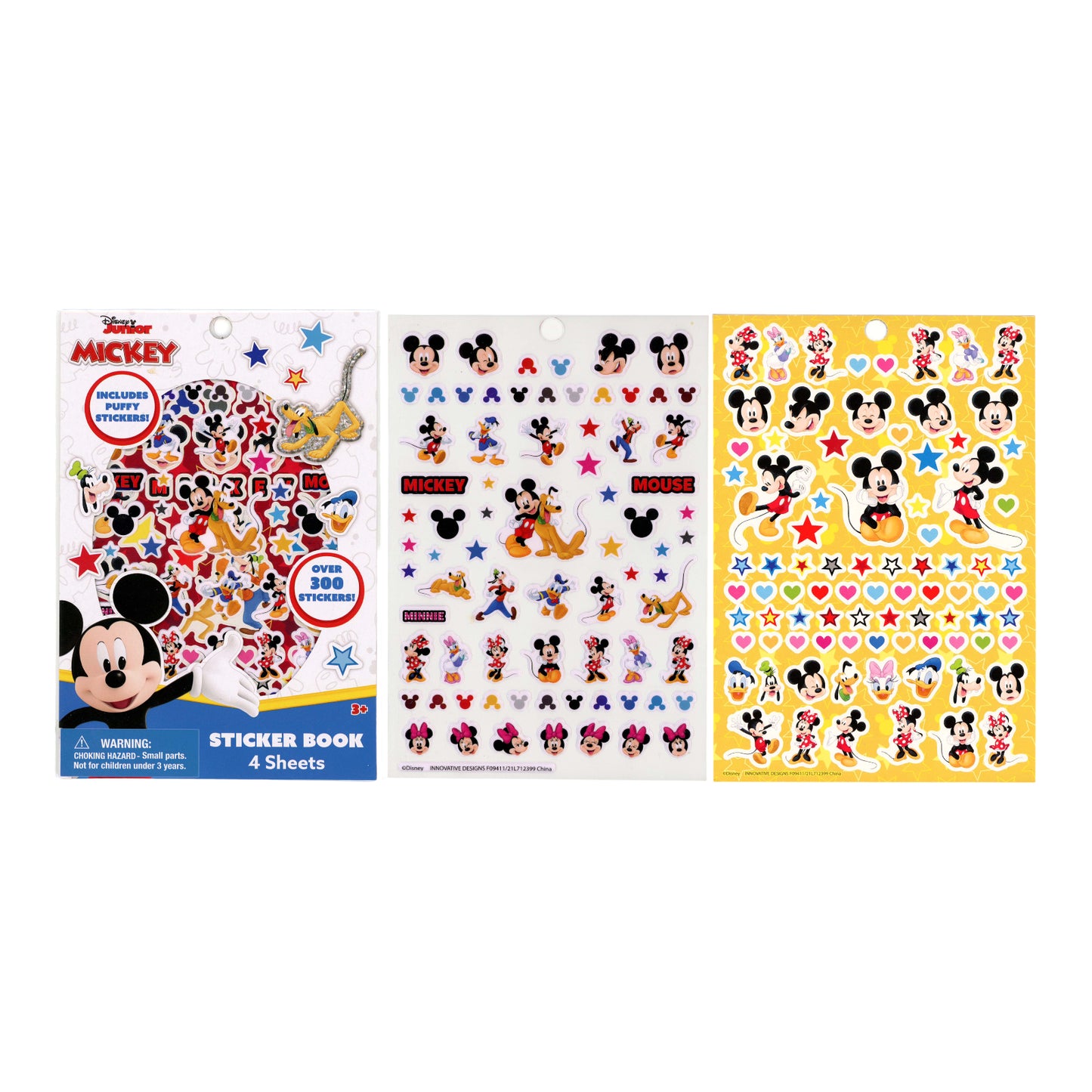 Mickey Mouse Sticker Book with Puffy Stickers 4 Sheets
