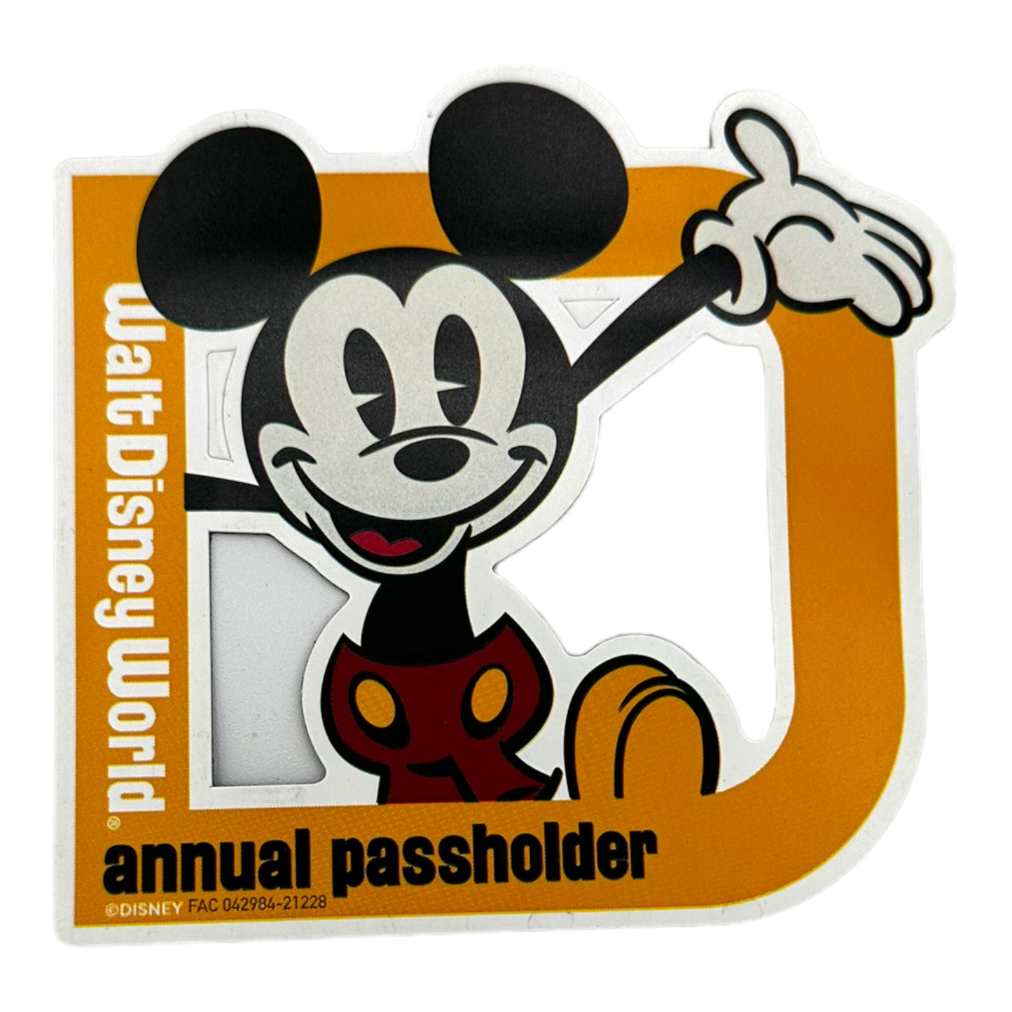 Walt Disney World Annual Passholder Mickey Mouse Decal Magnet 2023