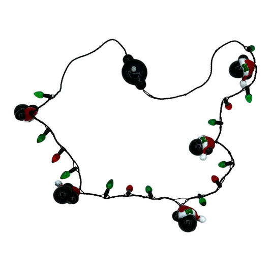 Santa Mickey and Christmas Lights Necklace Light Up - Christmas Necklace