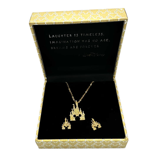 Rebecca Hook Disney Castle With Mickey Earring And Necklace
