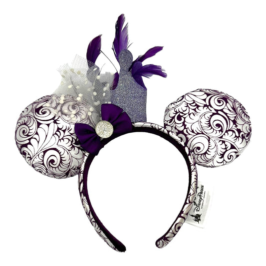 RENTAL Crown and Feathers Jubilee Purple Ears Minnie Mouse Ear Headband