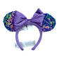 Amethyst Purple Sequin Minnie Ear Headband Velour Bow