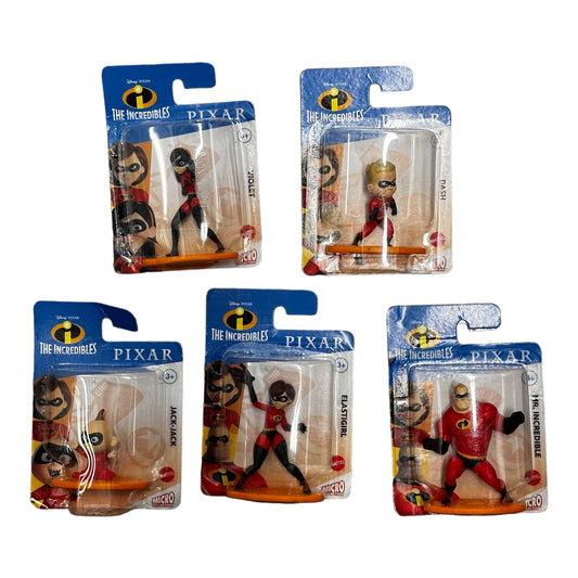 The Incredibles Mattel Complete Mirco Collection - 5 Pieces