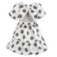 White and Black Mickey Mouse Polka Dot Dress for Kids