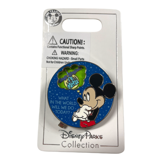 WDW - What in the World Will We Do Today? Four Parks Spinner Pin