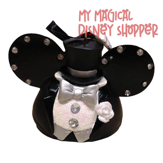 Wedding Groom Mickey Mouse Ears Hat Ornament 💍🎀🐭✨🤍