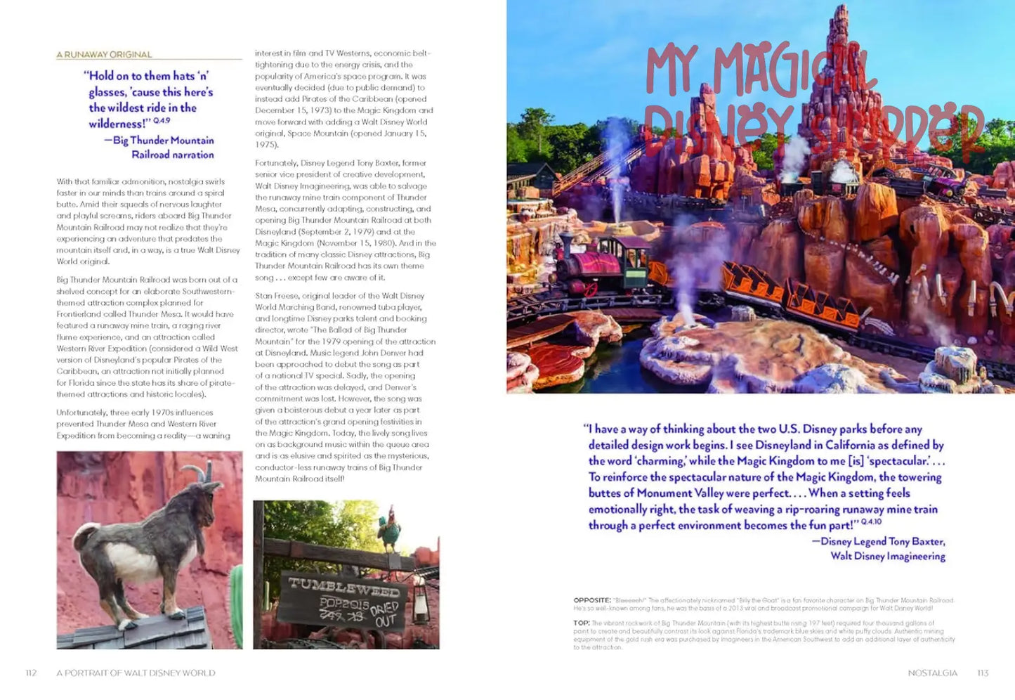 A Portrait of Walt Disney World: 50 Years of The Most Magical Place on Earth Hard Cover Book