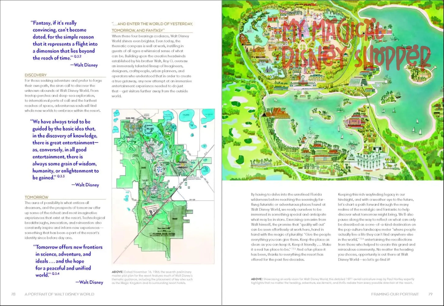 A Portrait of Walt Disney World: 50 Years of The Most Magical Place on Earth Hard Cover Book
