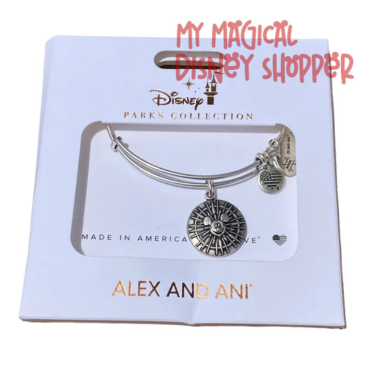 Alex and Ani Mickey's Disneyland Funwheel Silver Bangle Bracelet - Wheel of Death