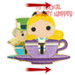 Alice and Mad Hatter Sliding Loungefly Pin -Mad Tea Party - Limited Release