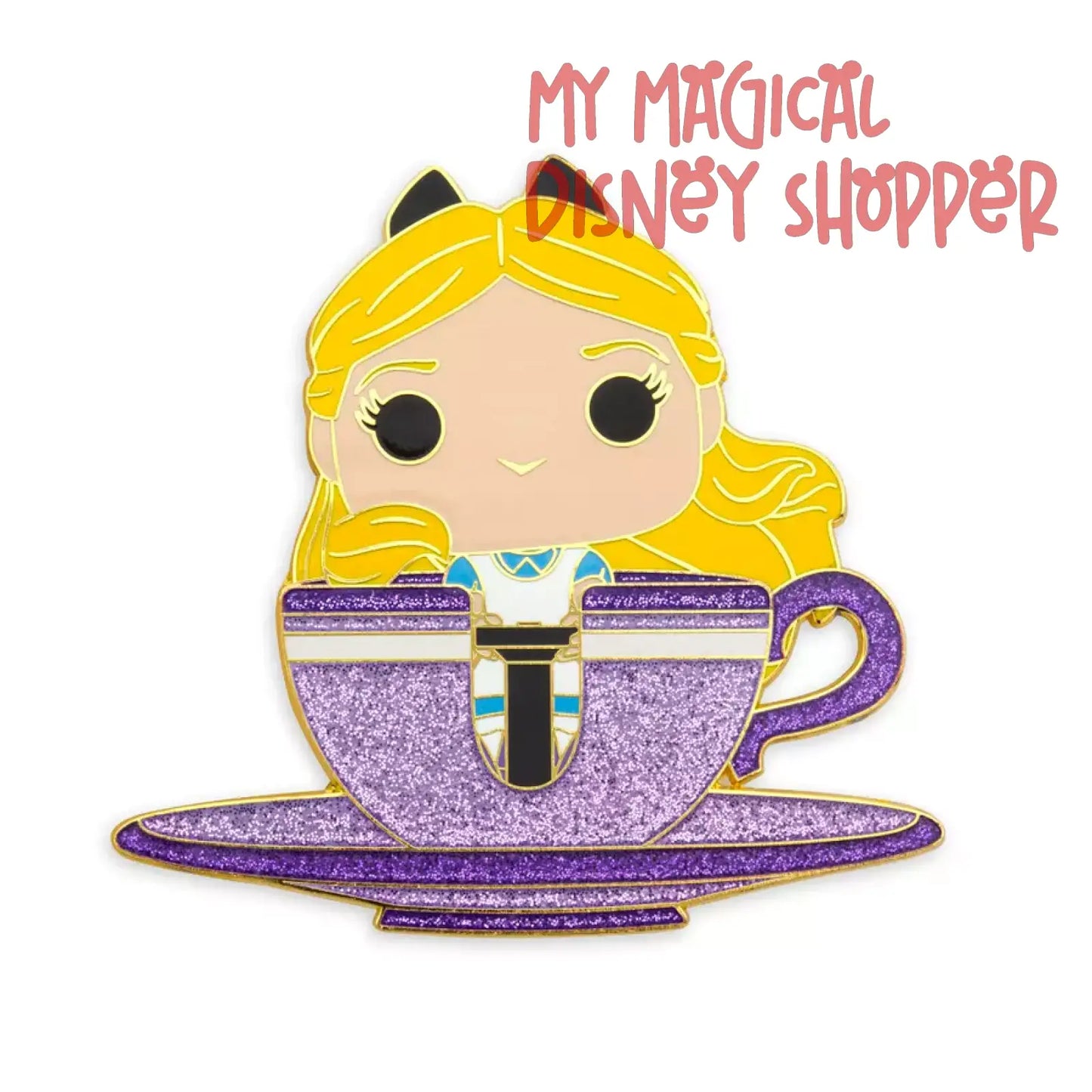 Alice and Mad Hatter Sliding Loungefly Pin -Mad Tea Party - Limited Release
