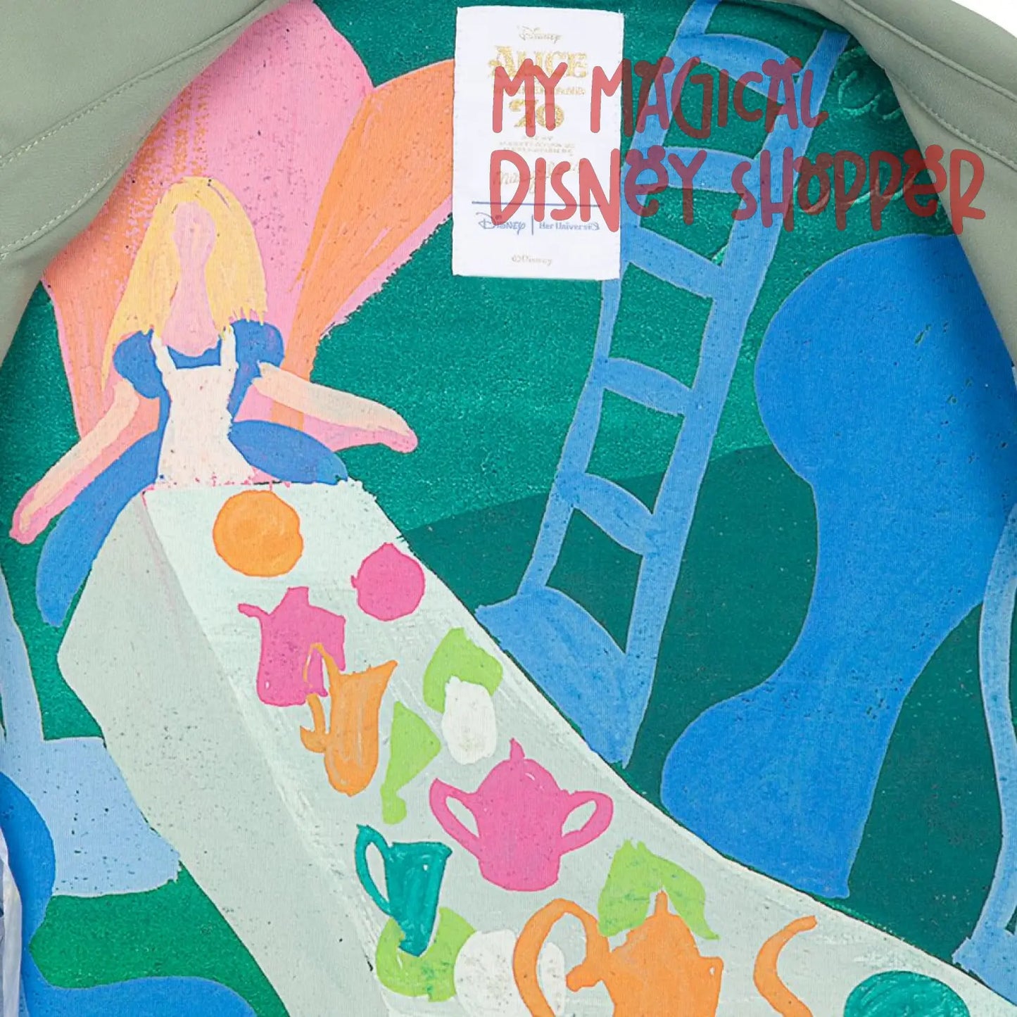 Olive Green Alice in Wonderland 70th Women's Trench Coat by Mary Blair x Her Universe - Adult XS