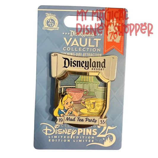 Alice in Wonderland Mad Tea Party - Disneyland Vault Collection - Pin Limited Edition 4000