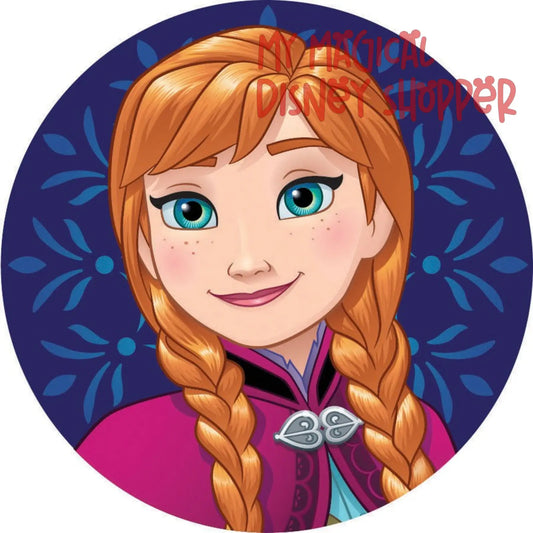 Anna Ad-Fab™ Disney Princess Adhesive Fabric 3" Sticker
