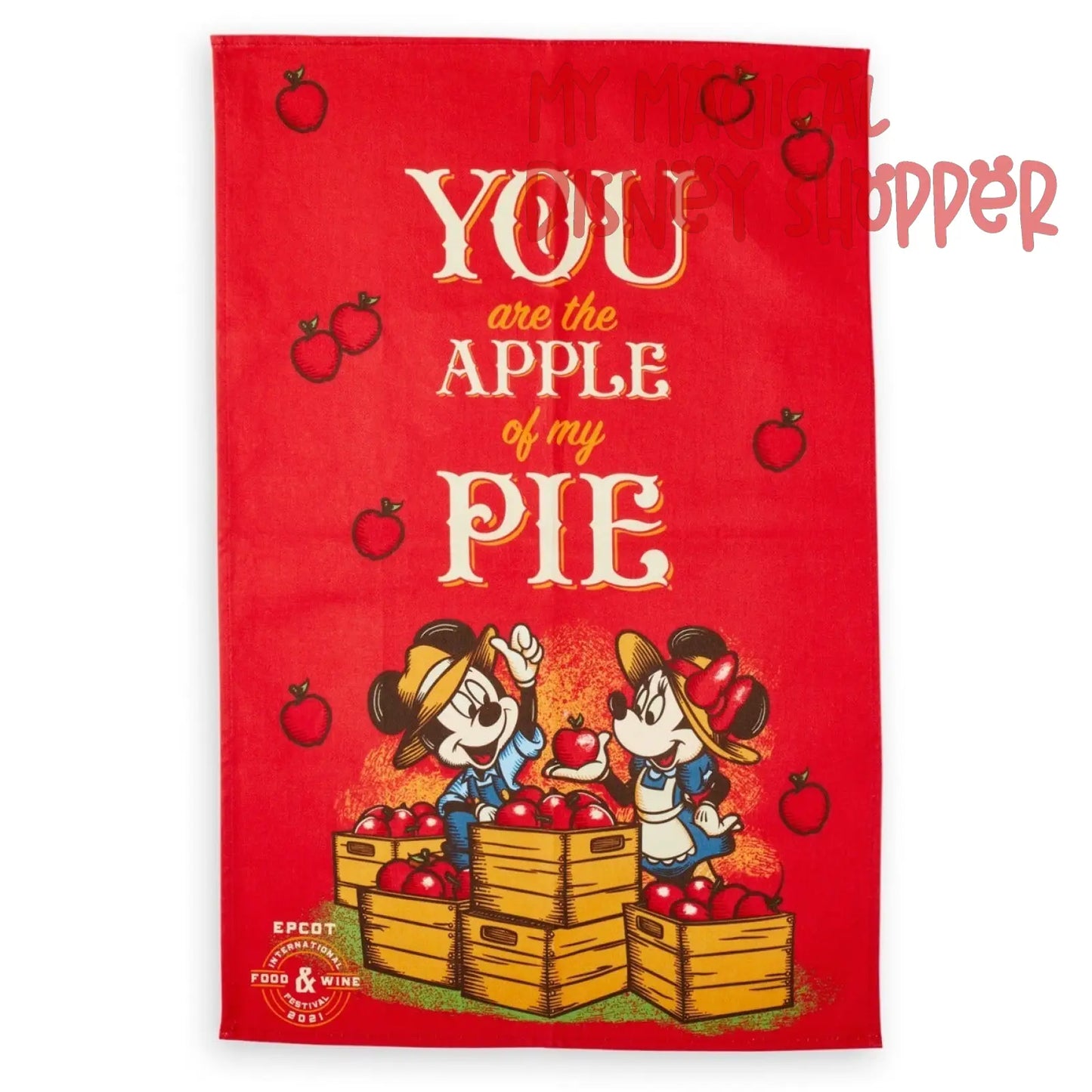 Apple Orchard Mickey and Minnie Mouse Kitchen Towel Set - Epcot International Food & Wine Festival 2021
