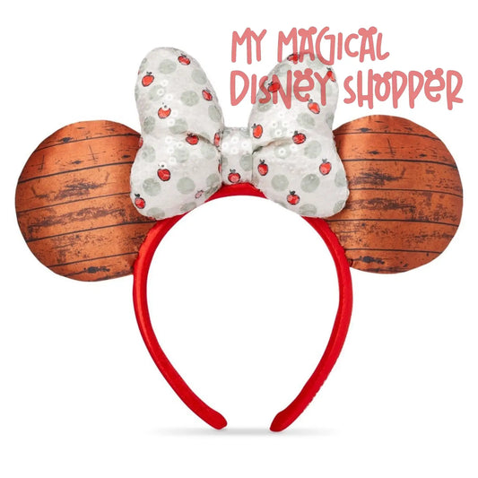 Apple Orchard Minnie Mouse Ears Headband - Epcot International Food & Wine Festival 2021 - Gently Used
